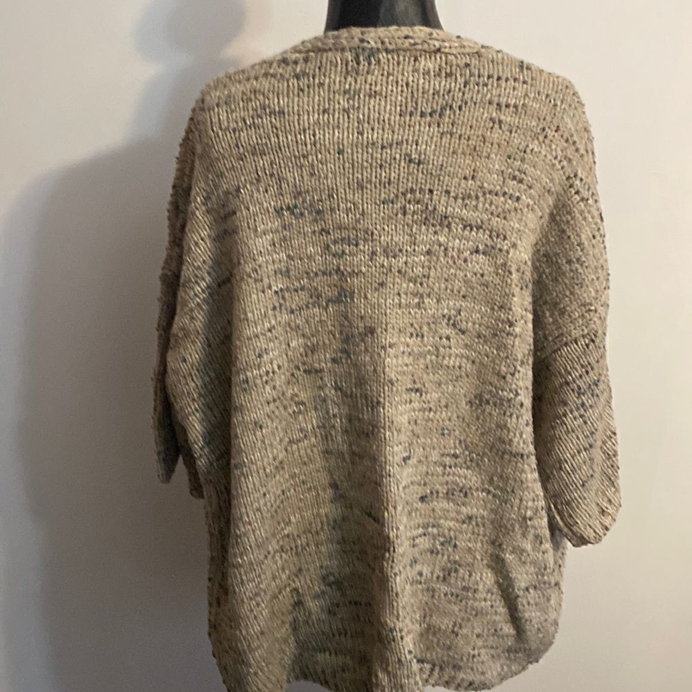 Little Lies Tan/Green Knit open Cardigan,size M/L - Picture 2 of 3